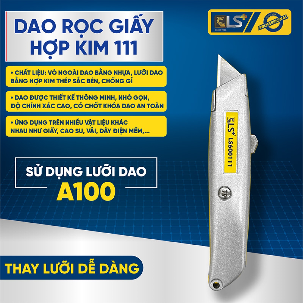 Dao Rọc Giấy Hợp Kim 111 LS+
