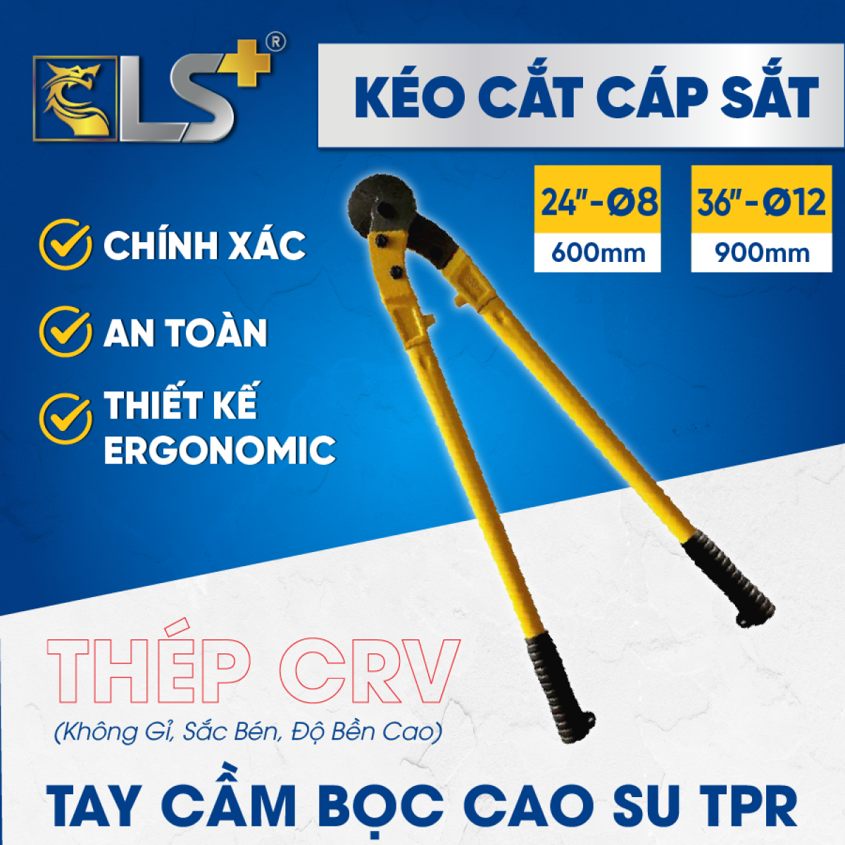 Kéo cắt cáp sắt LS+