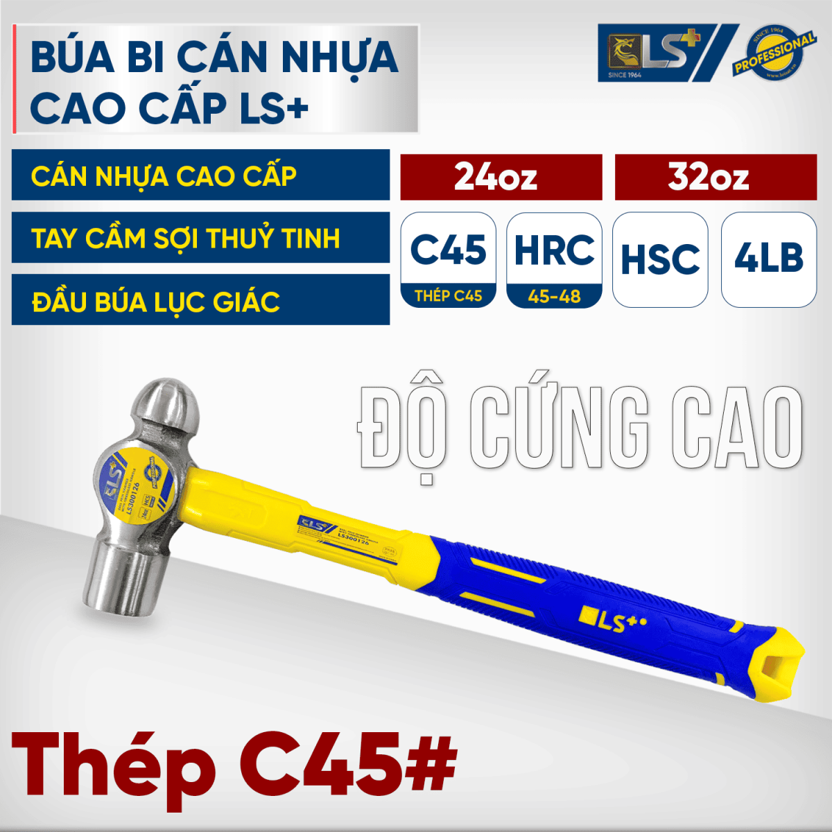 Búa bi cán nhựa cao cấp LS+