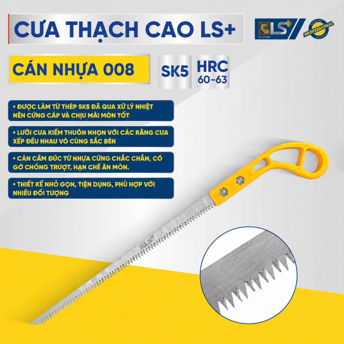 Cưa thạch cao cán nhựa 008 LS+