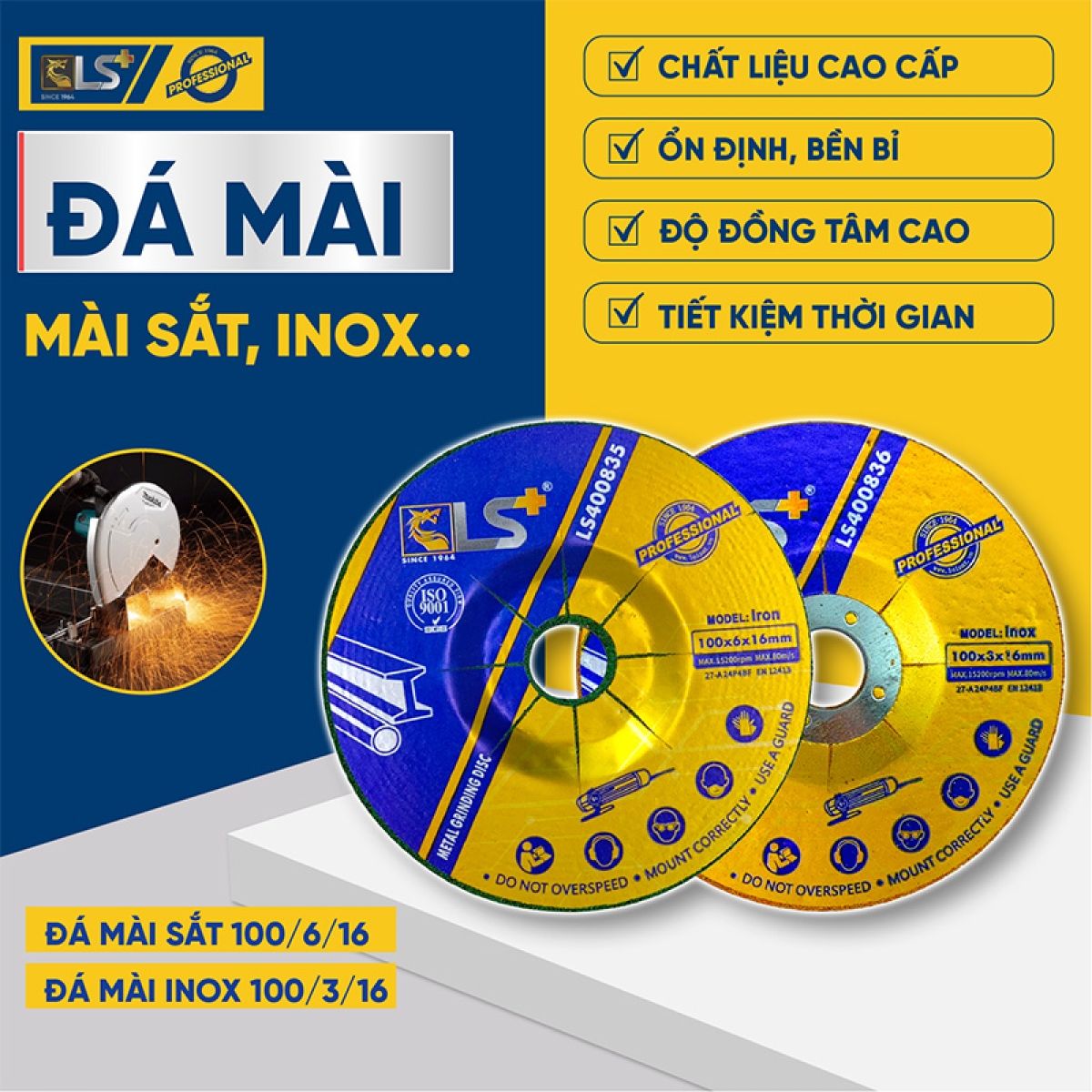 LS+ Premium Grinding Disc for Steel & Stainless Steel