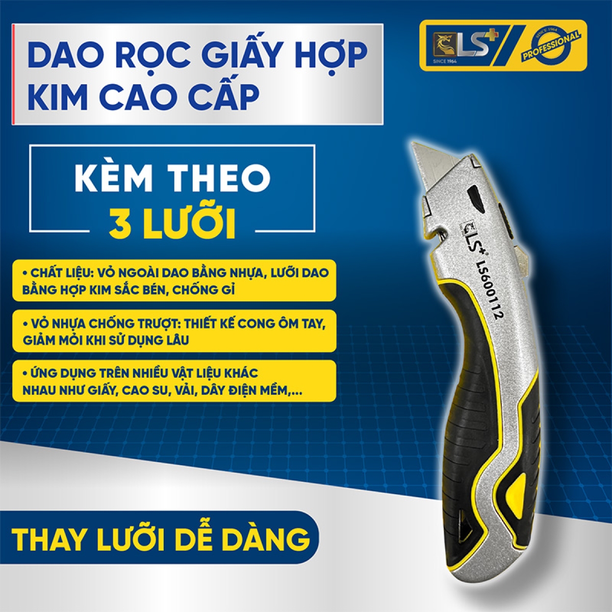 Dao rọc giấy cao cấp hợp kim 112 LS+