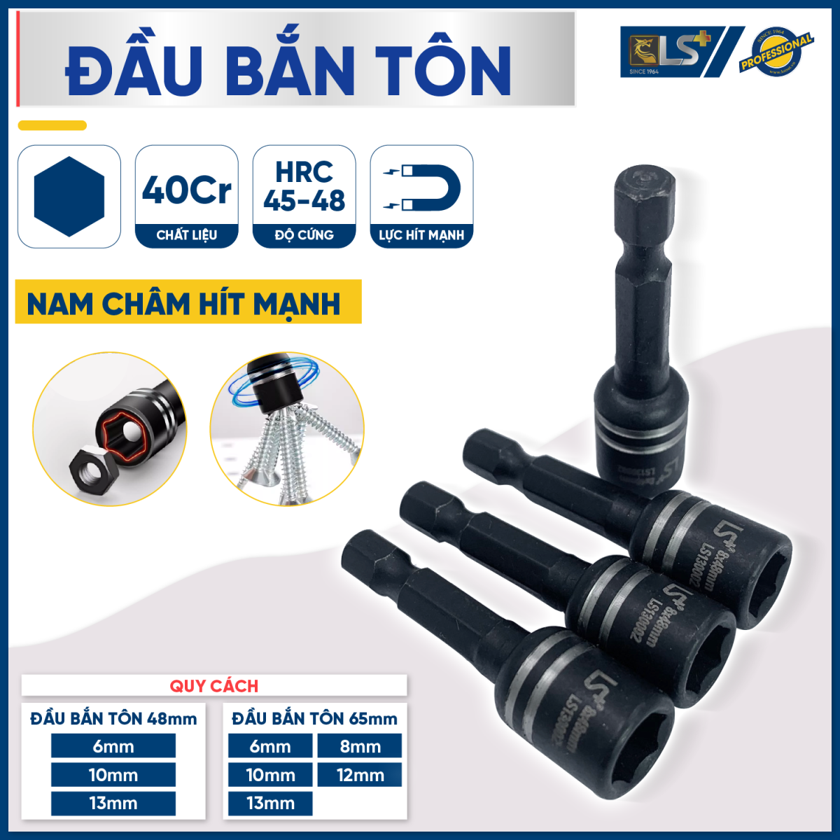 Đầu bắn tôn 65mm vỉ 5 LS+