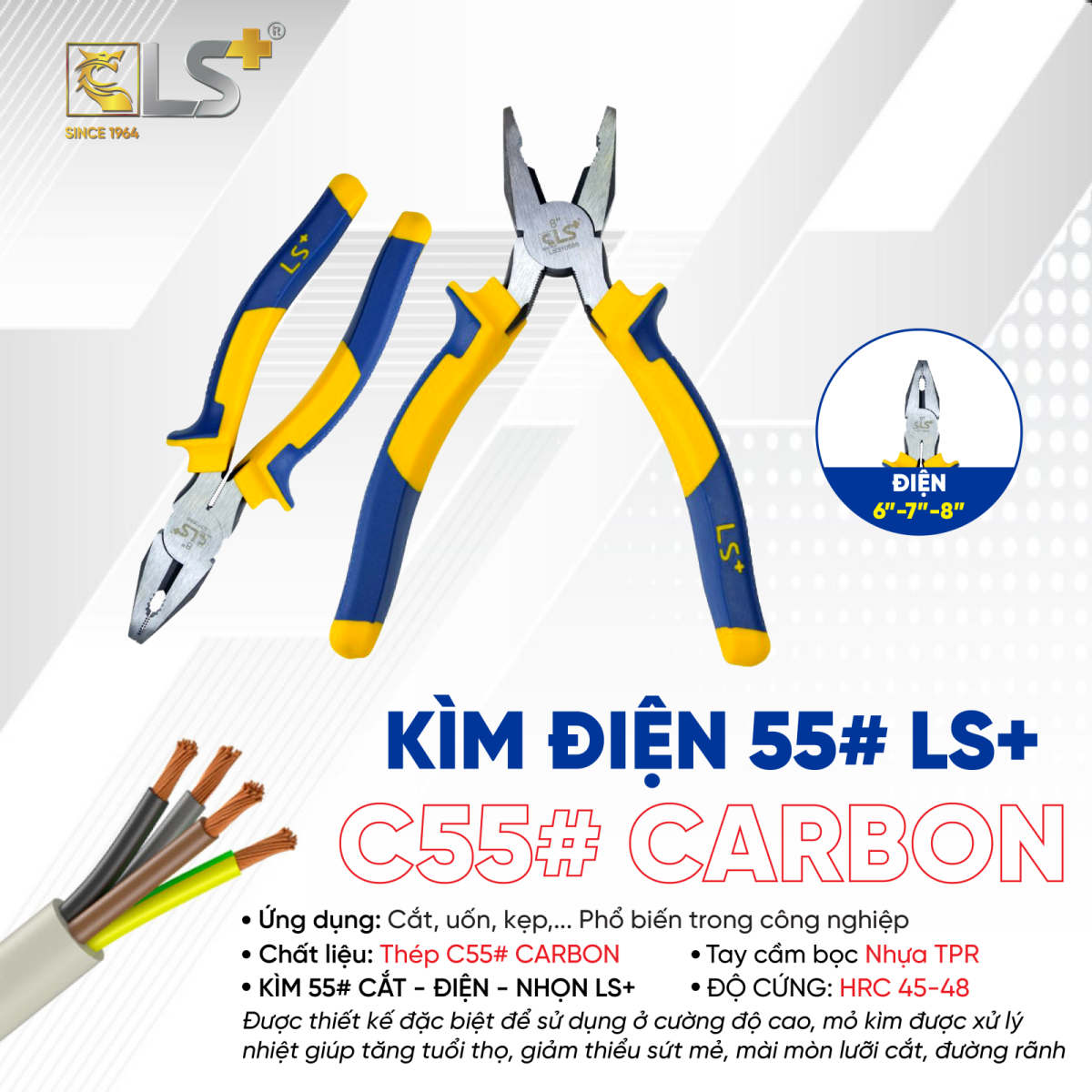 Kìm điện 55# LS+ 