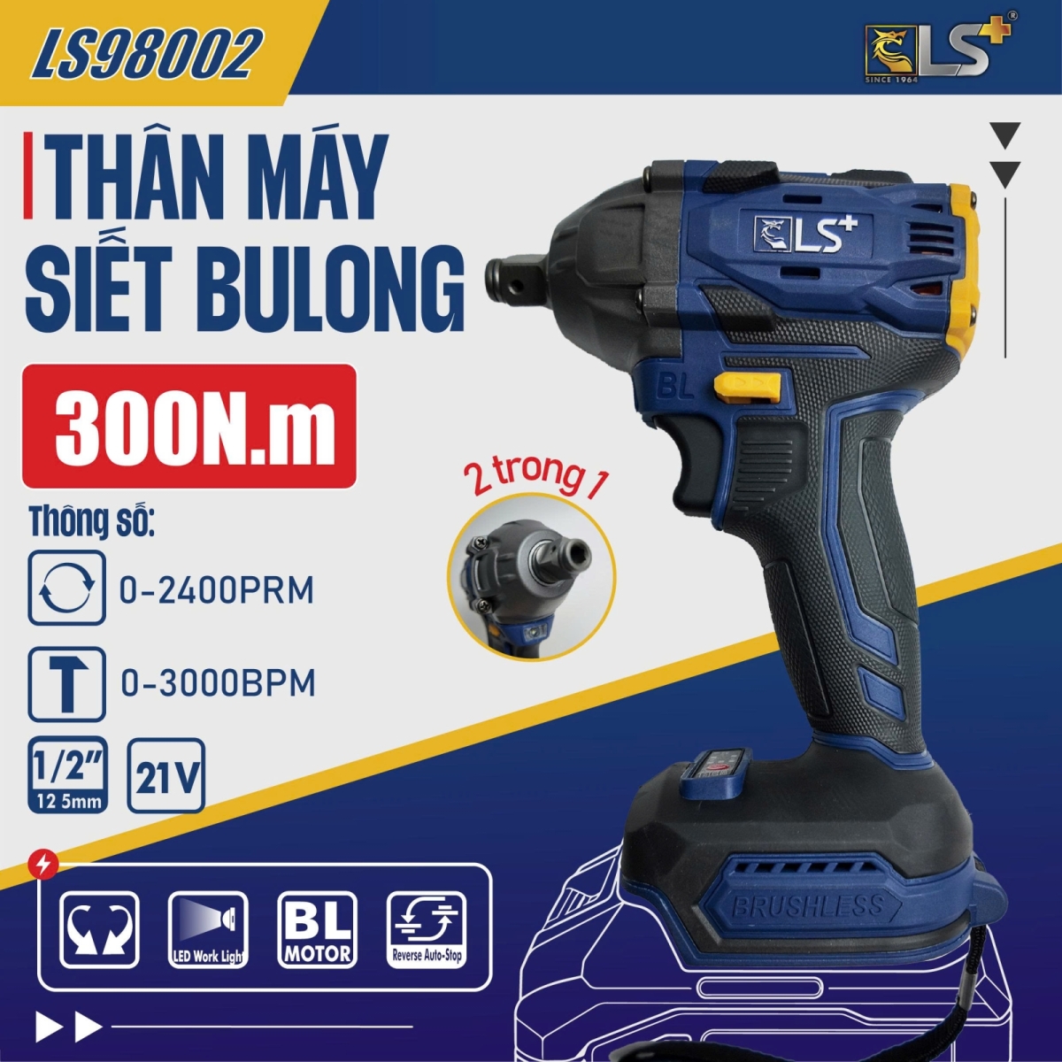 Thân Máy Siết Bulong 300N.m LS+