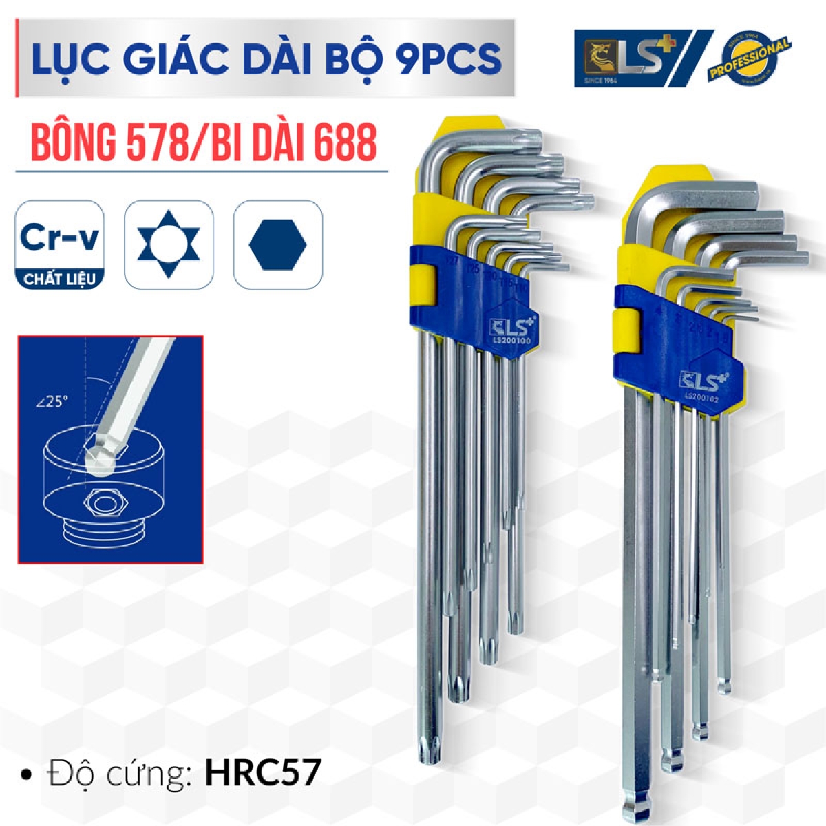Long Hex Key Set 9PCS LS+