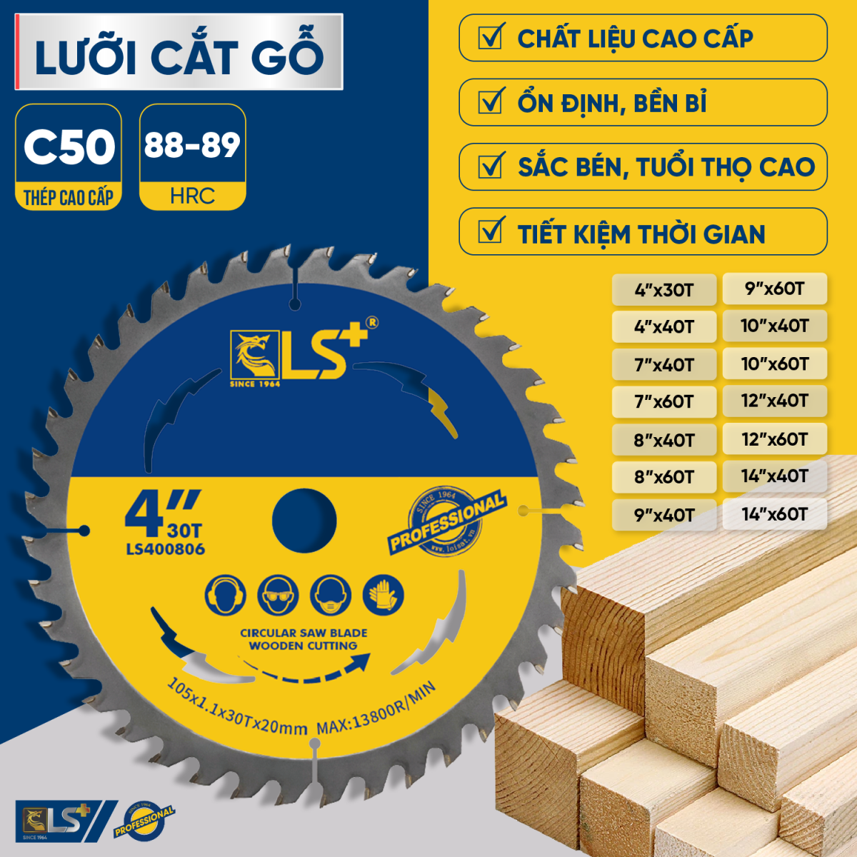 Lưỡi cắt gỗ LS+