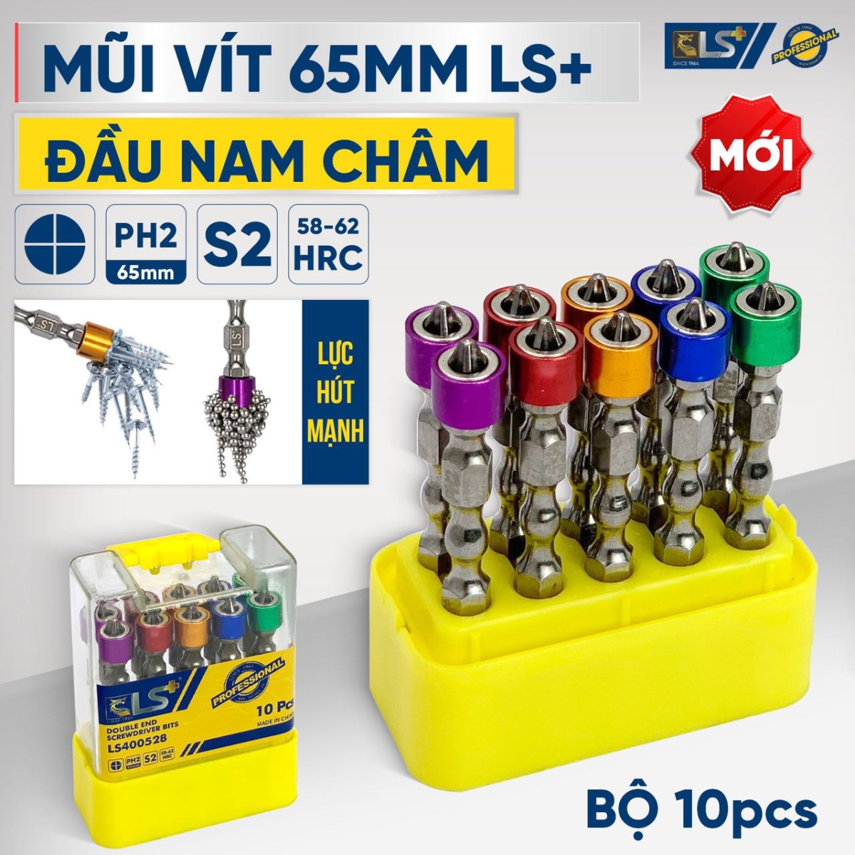 LS+ 65mm Magnetic Screwdriver Bit Set