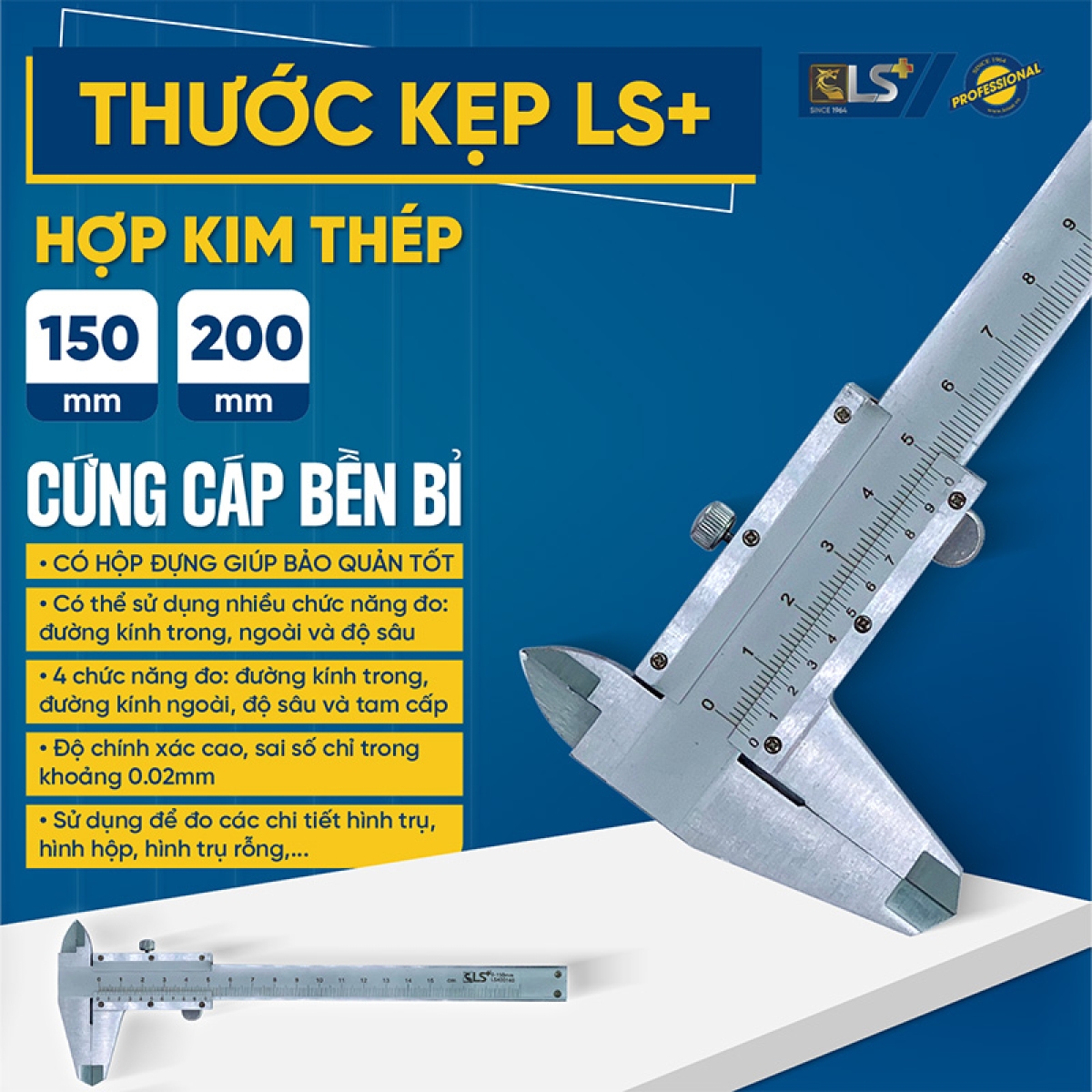 Thước kẹp hợp kim thép LS+