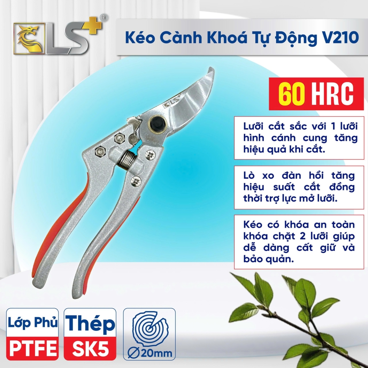 Automatic Locking Pruning Shears V210 LS+