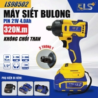 Máy Siết Bulong Pin 21V 4.0AH 320N.m LS+