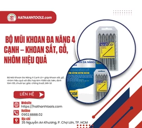  Bộ Mũi Khoan Đa Năng 4 Cạnh – Khoan Sắt, Gỗ, Nhôm Hiệu Quả