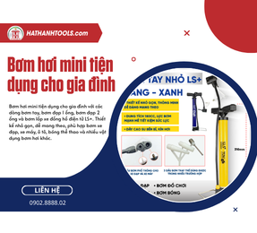 Bơm hơi mini tiện dụng cho gia đình