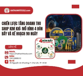 Chiến lược tăng doanh thu shop kim khí: Mô hình 4 đòn bẩy và kế hoạch 90 ngày