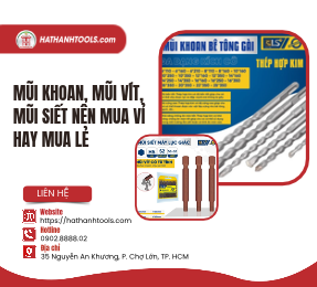Mũi khoan, mũi vít, mũi siết nên mua vỉ hay mua lẻ 