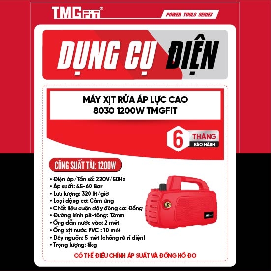 Máy Xịt Rửa Cao Áp 1200W 8030