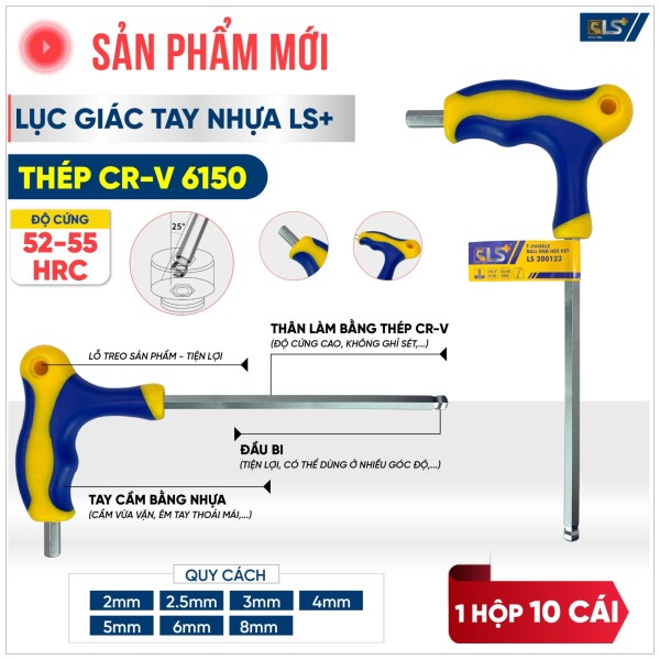 Lục Giác T Tay Nhựa 6mm LS+