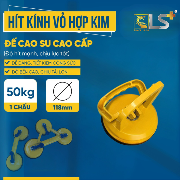 Hít kính vỏ hợp kim 1 chấu LS+