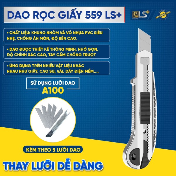 Dao rọc giấy inox 559 LS+