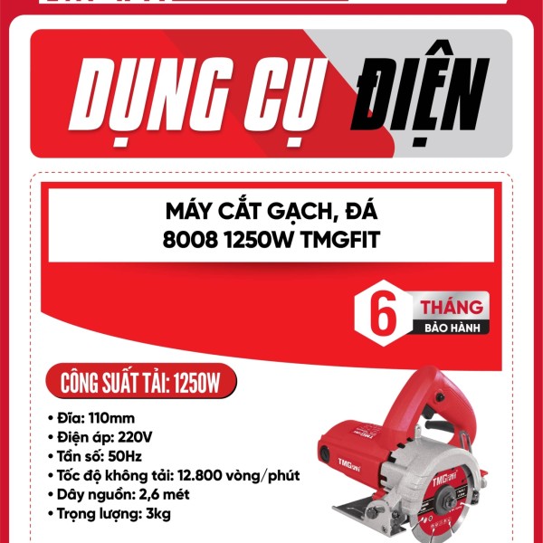 Máy cắt gạch 100mm 1250W 8008