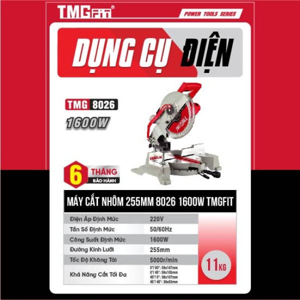 Máy cắt nhôm 255mm 1600W 8026