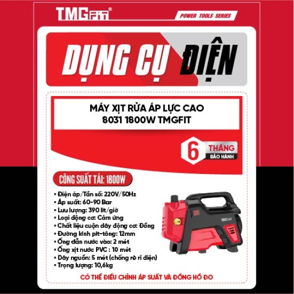 Máy xịt rửa cao áp 1800W 8031