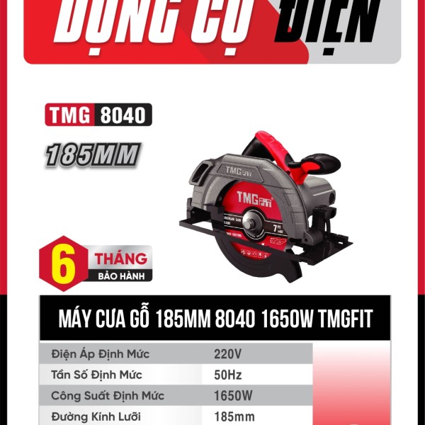 Máy cưa gỗ 185mm 1650W 8040