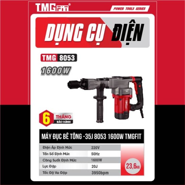 Máy đục bê tông 17mm 1600W 8053