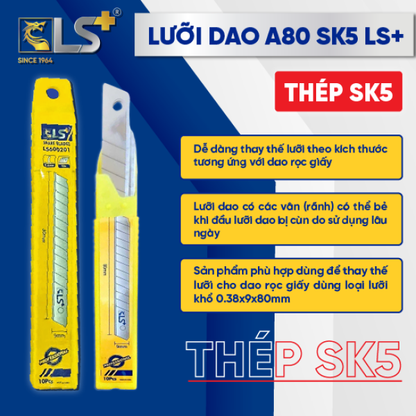 Lưỡi dao rọc giấy A80 cao cấp SK5 LS+