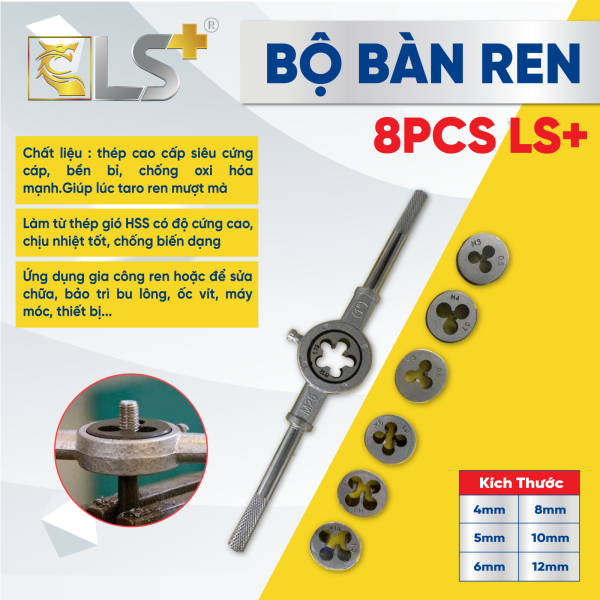 Bộ bàn ren 8pcs LS+ 