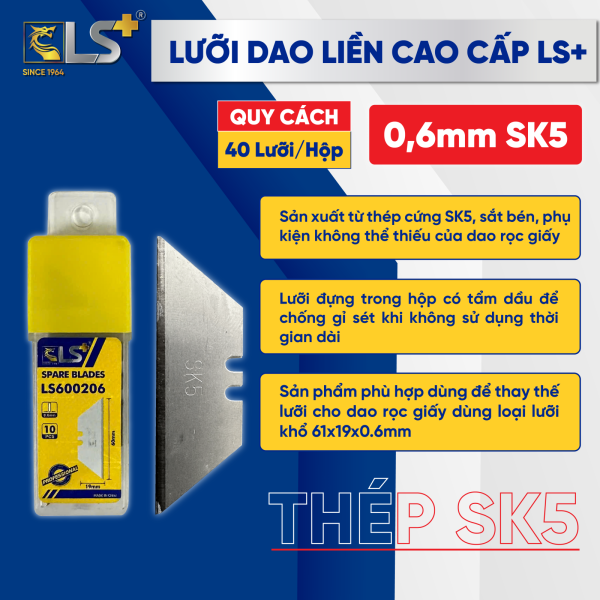 Lưỡi dao liền cao cấp 0.6 SK5 LS+