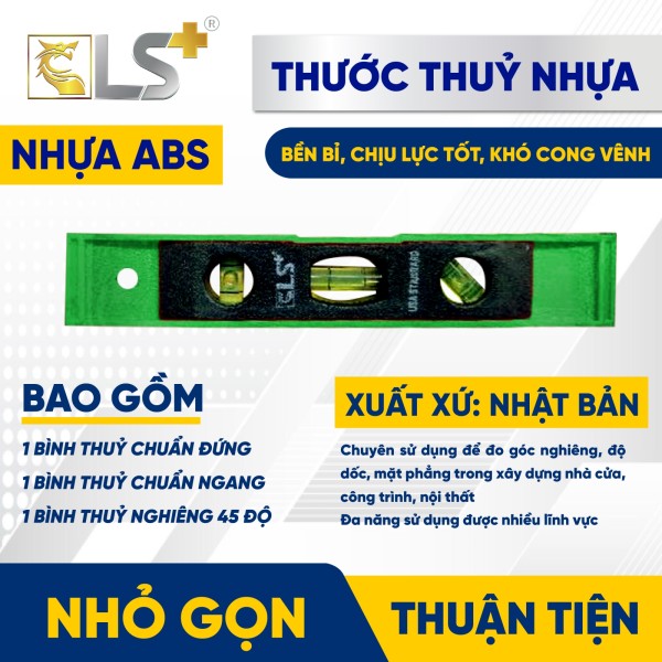Thước thủy nhựa LS+