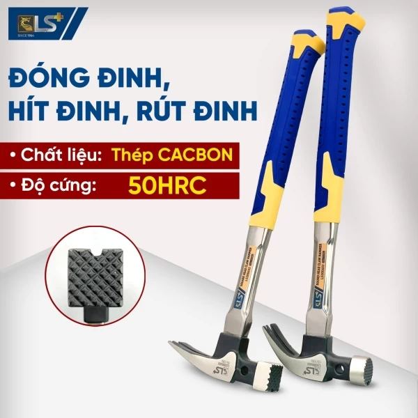 Búa đinh cán inox cao cấp LS+