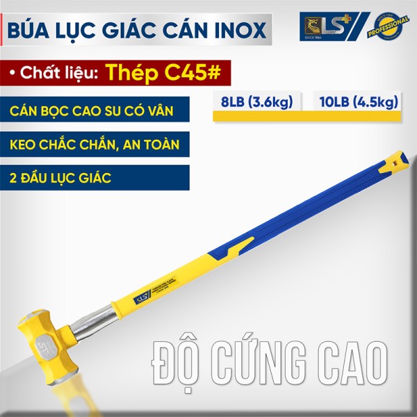 Búa Lục Giác Cán Inox 8LB (3.6kg)