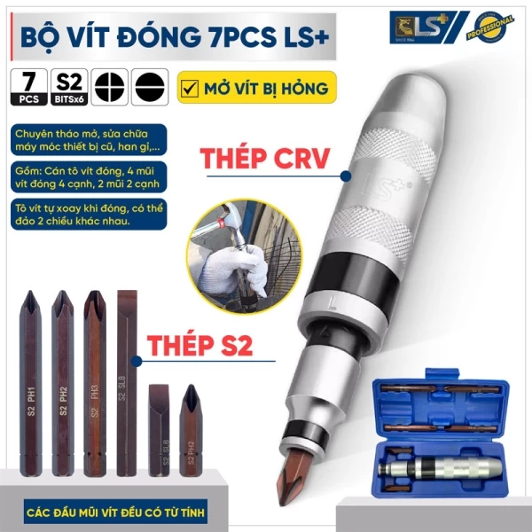 Bộ vít đóng 7pcs LS+
