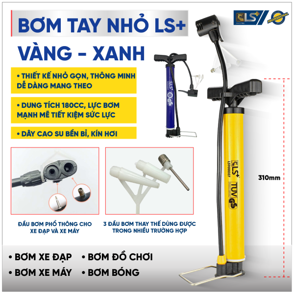 Bơm tay nhỏ vàng LS+ 