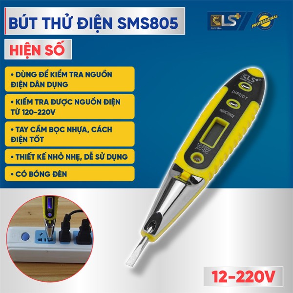 Bút thử điện hiện số SMS805 LS+