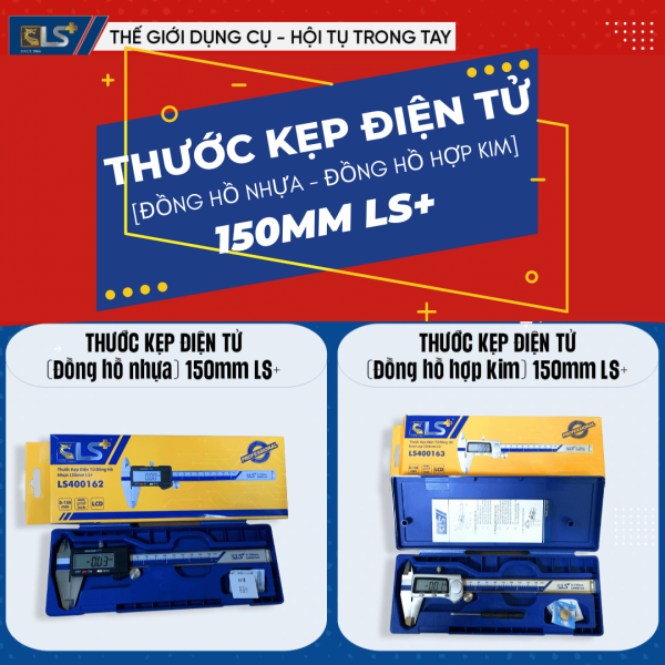 Thước Kẹp Điện Tử 150mm - Đồng Hồ Nhựa  