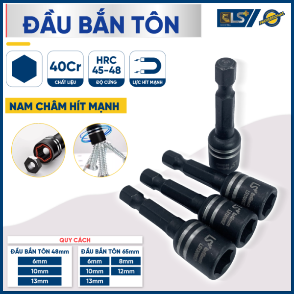 LS+ 48mm Magnetic Nut Setter for Roofing Screws
