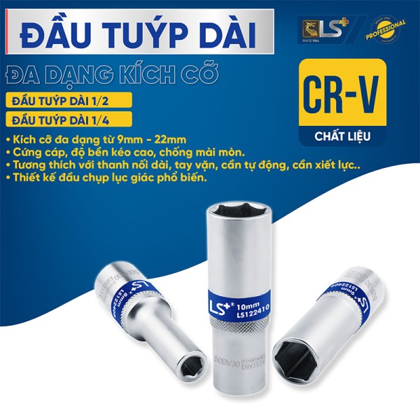Đầu tuýp dài 1/4 LS+ 