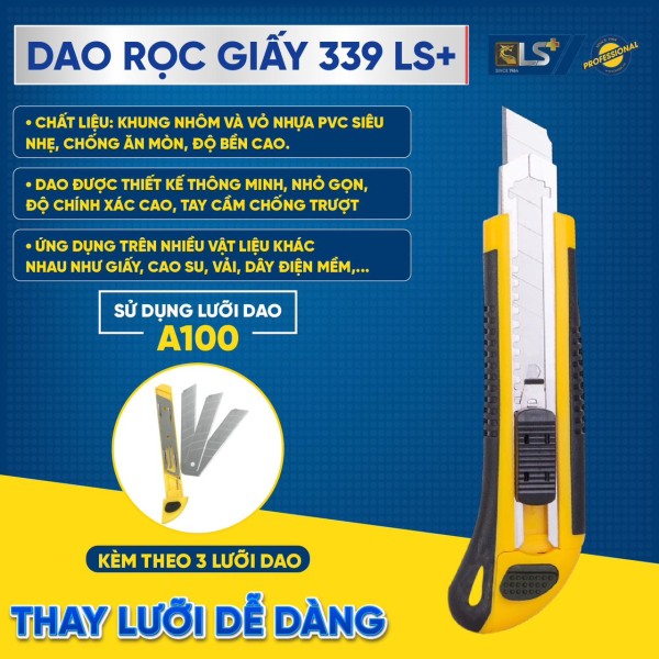 Dao rọc giấy 399 ( 3 lưỡi ) LS+ 