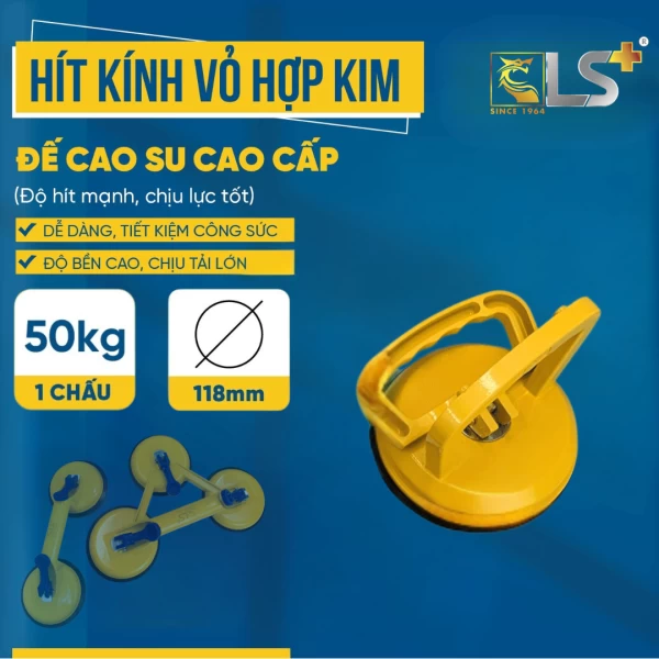 Hít kính vỏ hợp kim 1 chấu LS+