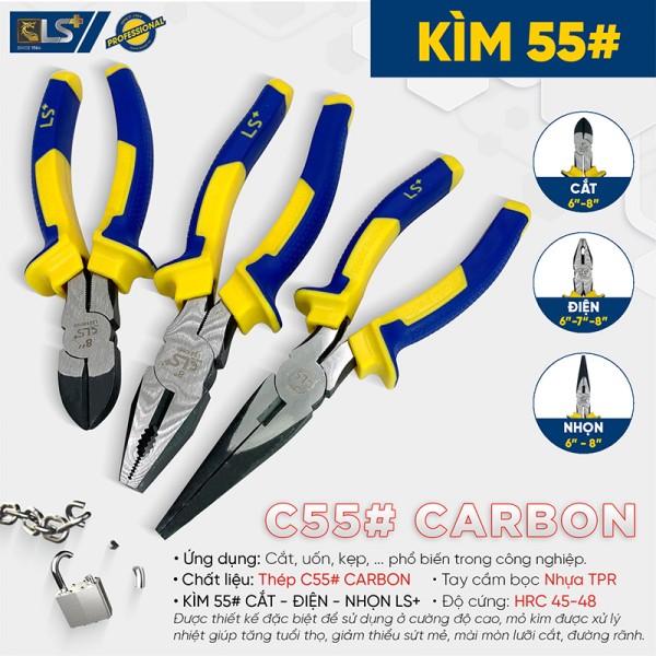 Kìm 55# Cắt 6" LS+