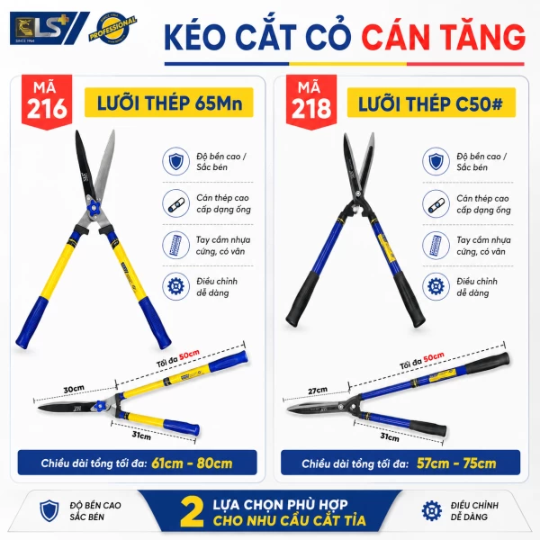 Kéo Cắt Cỏ Cán Tăng LS+