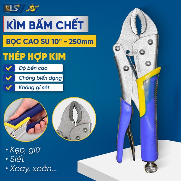 Kìm bấm chết bọc cao su 10" - 250mm LS+ 