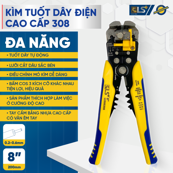 Kìm tuốt dây đa năng cao cấp 308 LS+ 