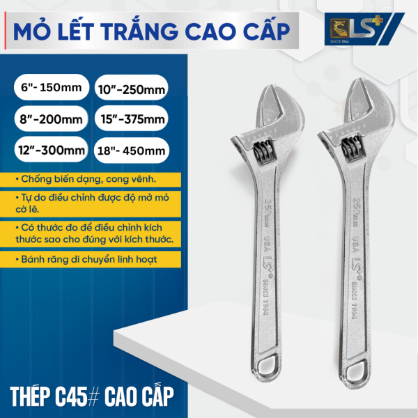 Mỏ lết trắng cao cấp LS+