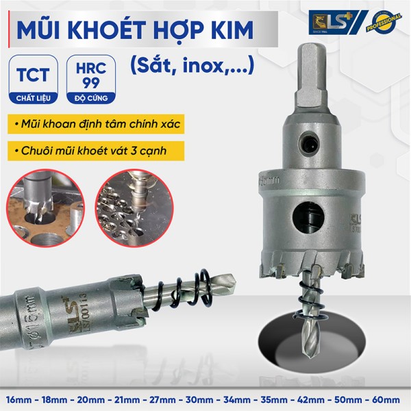 Mũi Khoét Hợp Kim 50mm LS+