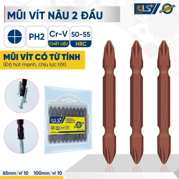 Mũi vít nâu 2 đầu S2 LS+