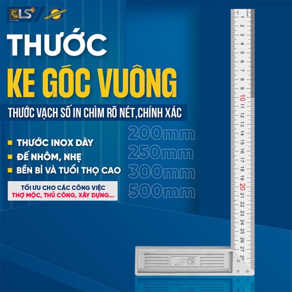 Thước ke góc vuông LS+